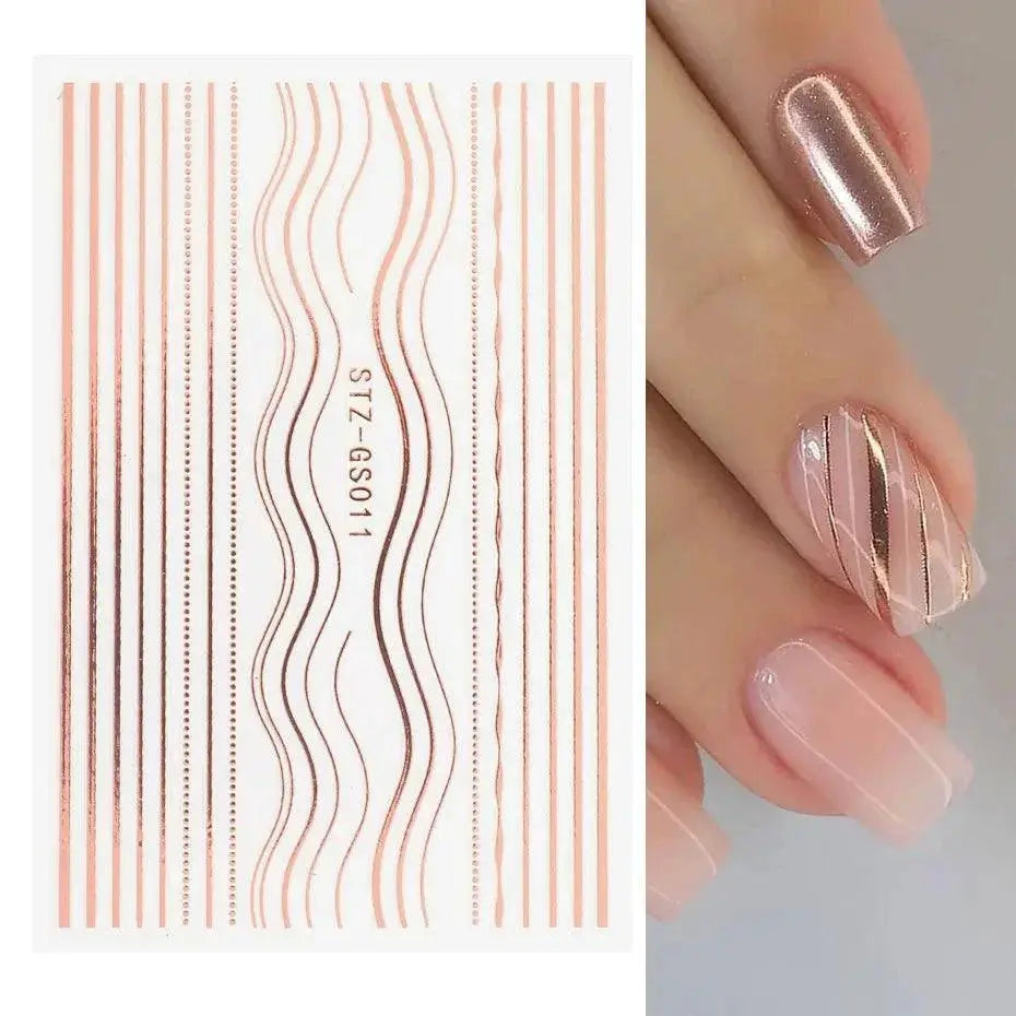 Nail Art Stickers for Chic Manicures — STZ-G002 Silver