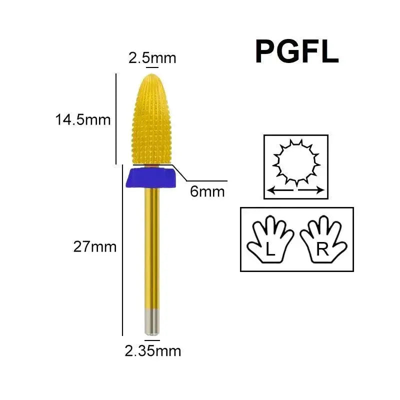 Golden Carbide Nail Drill Set Precision Care Kit For Nails