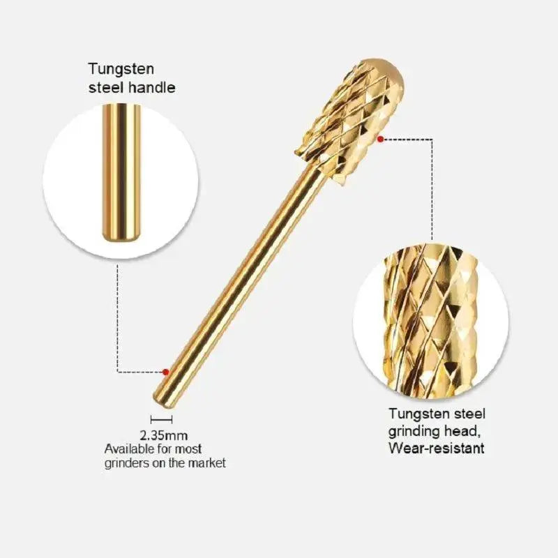 Golden Carbide Nail Drill Set Precision Care Kit For Nails