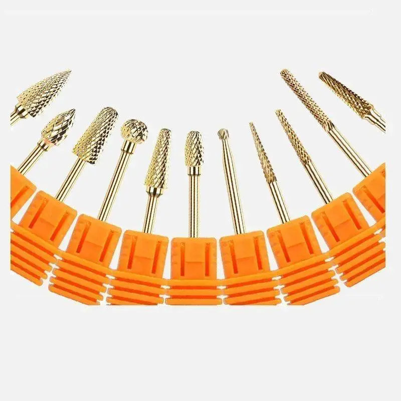 Golden Carbide Nail Drill Set Precision Care Kit For Nails
