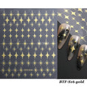 Golden Glam French Nail Art Stickers Chic Geometric Designs