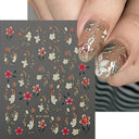 Golden Glam French Nail Art Stickers Chic Geometric Designs