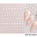 Golden Glam French Nail Art Stickers Chic Geometric Designs