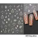 Golden Glam French Nail Art Stickers Chic Geometric Designs