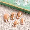 Golden Glam French Nail Art Stickers Chic Geometric Designs