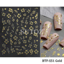 Golden Glam French Nail Art Stickers Chic Geometric Designs