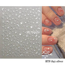 Golden Glam French Nail Art Stickers Chic Geometric Designs