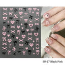 Golden Glam French Nail Art Stickers Chic Geometric Designs