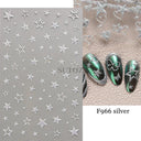 Golden Glam French Nail Art Stickers Chic Geometric Designs