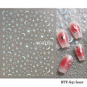 Golden Glam French Nail Art Stickers Chic Geometric Designs