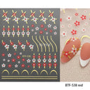 Golden Glam French Nail Art Stickers Chic Geometric Designs