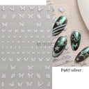 Golden Glam French Nail Art Stickers Chic Geometric Designs