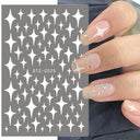 Golden Love Heart Nail Sticker Set for DIY Holographic Art