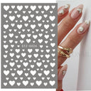 Golden Love Heart Nail Sticker Set for DIY Holographic Art