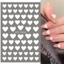 Golden Love Heart Nail Sticker Set for DIY Holographic Art