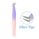 Golden Precision Fiber Tip Eyelash Tweezers Professional Tool