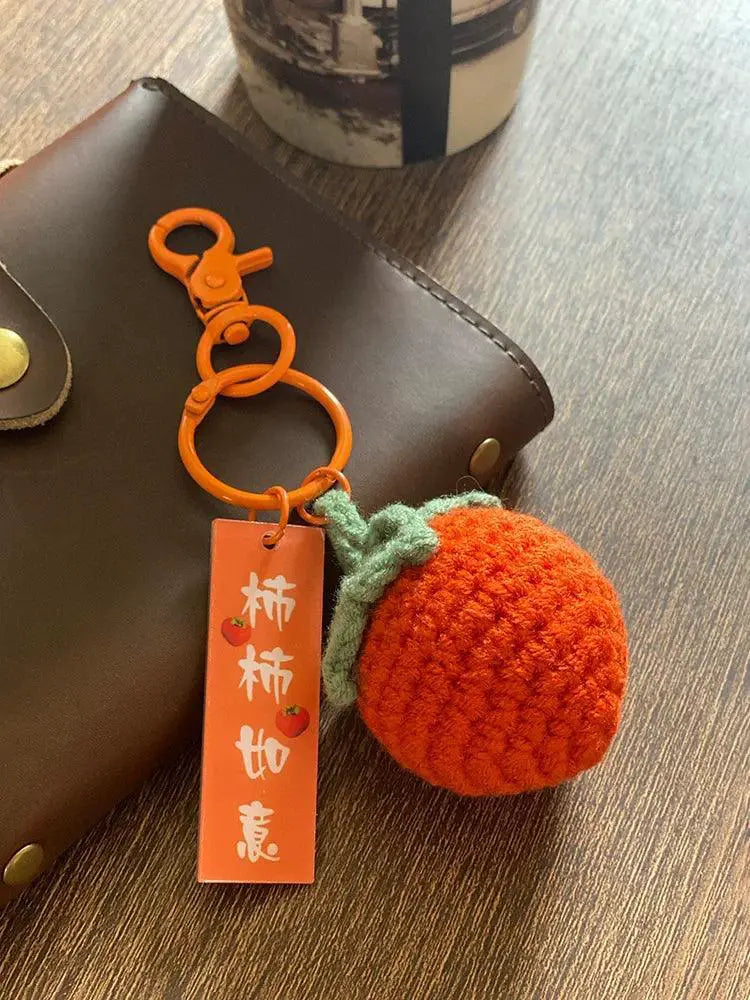 Good Thing Happening Doll Pendant Handmade Woven Keychain