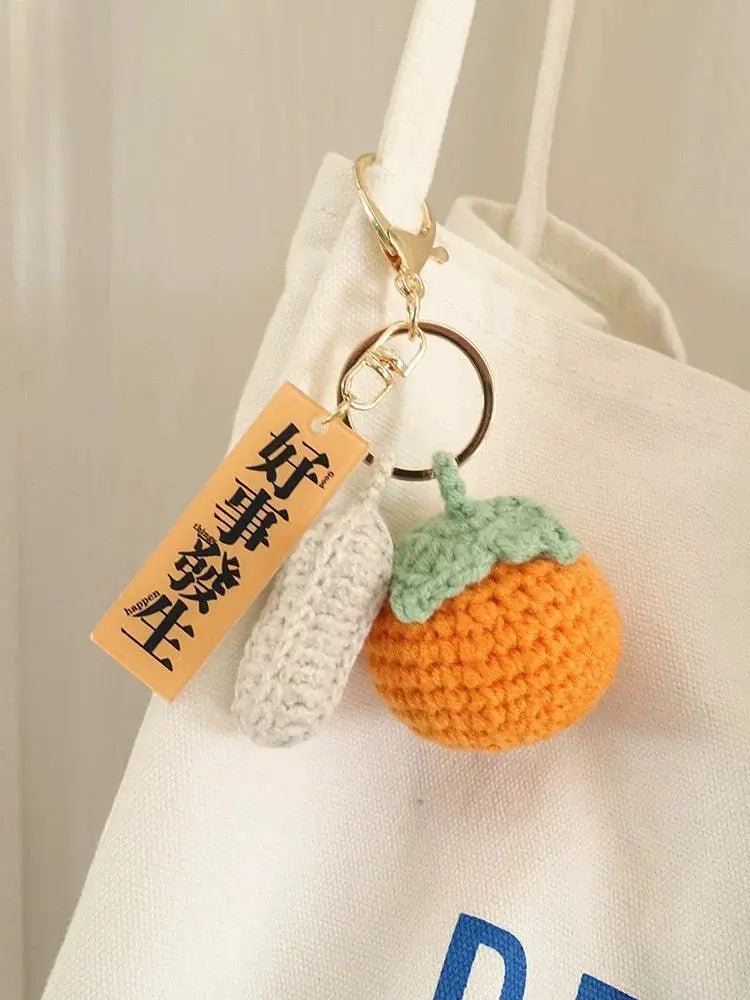 Good Thing Happening Doll Pendant Handmade Woven Keychain