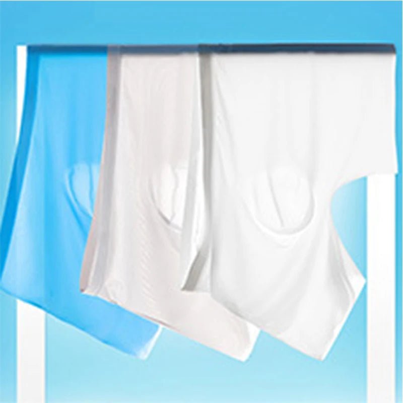 Goodeal Men's Summer Ice Silk Boxers Briefs Ultra Thin Breathable Seamless Undies