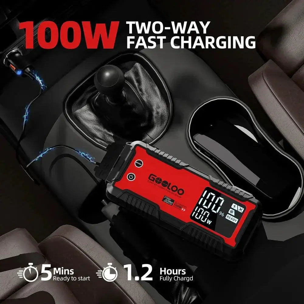 GOOLOO 3000A Portable Jump Starter And Power Bank With LED