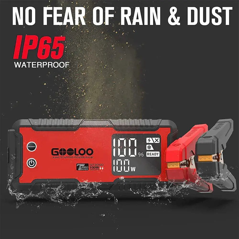 GOOLOO 3000A Portable Jump Starter And Power Bank With LED