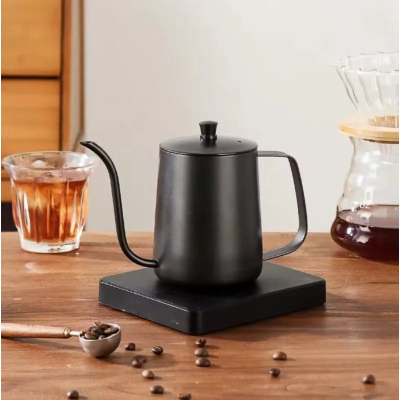 Gooseneck Drip Coffee Kettle Stainless Steel 350ml With Lid And Ergonomic Handle
