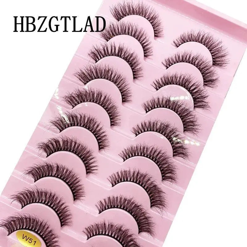 Mink Eyelashes - Natural Look Daily — 10 pairs 6D-157