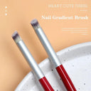 Gradient Nail Art Brush Set with Wooden Handles and Nylon Bristles