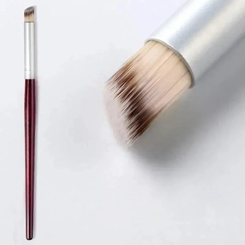 Gradient Nail Art Brush Set Wooden Handles Nylon Bristles