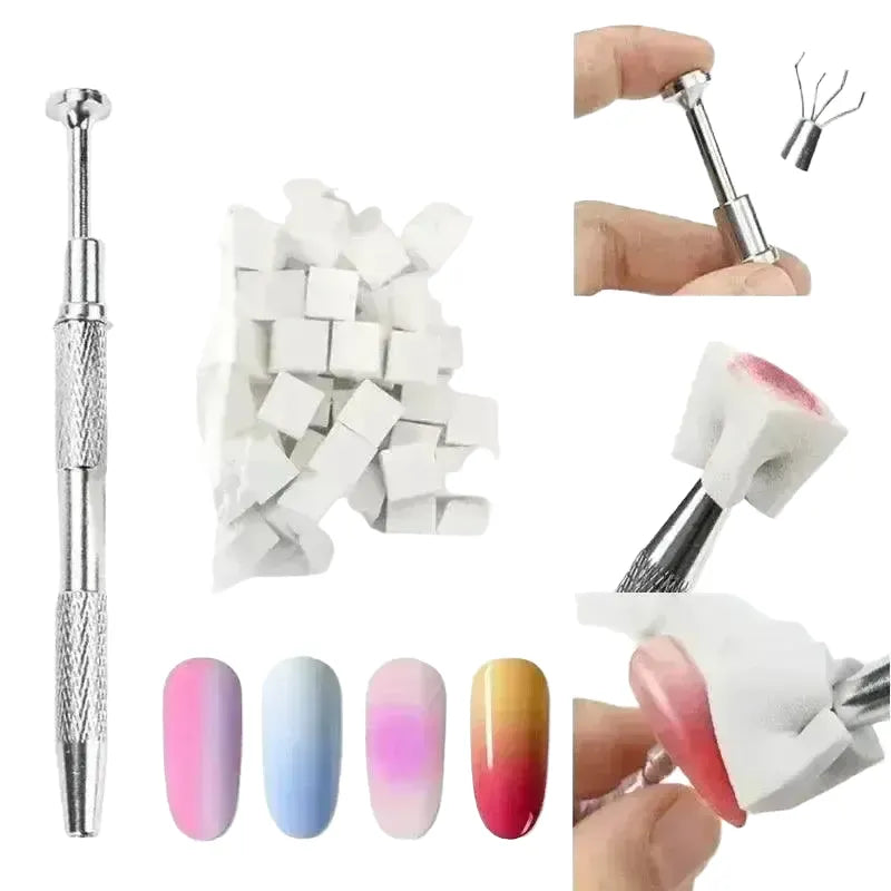 Nail Art Kit for Beginners DIY Gradient — 1pc-Silver