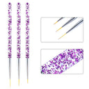 Gradient Purple and Blue Nail Art Brush Set Professional Kit