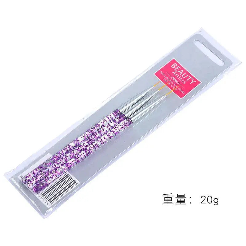 Gradient Purple And Blue Nail Art Brush Set Professional Kit
