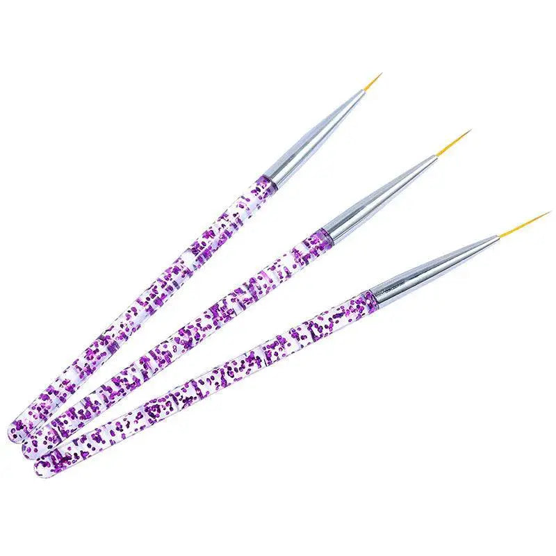 Gradient Purple And Blue Nail Art Brush Set Professional Kit