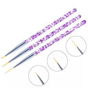 Gradient Purple and Blue Nail Art Brush Set Professional Kit
