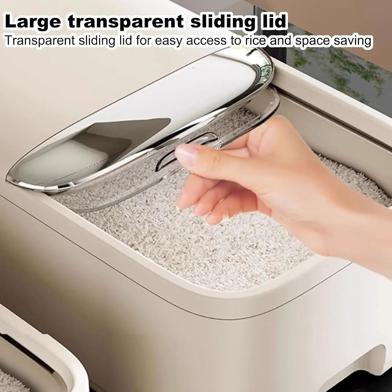 Grain Storage Containers Large Capacity Sealed Rice Jars With Measuring Cups Pro