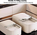 Grain Storage Containers Large Capacity Sealed Rice Jars With Measuring Cups Pro