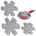 Gray Print Heat Insulation Pan Protectors Cookware Pads