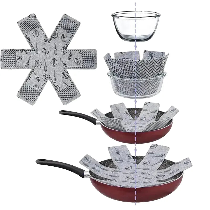 Gray Print Heat Insulation Pan Protectors Cookware Pads — product view 1
