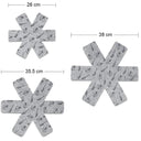 Gray Print Heat Insulation Pan Protectors Cookware Pads