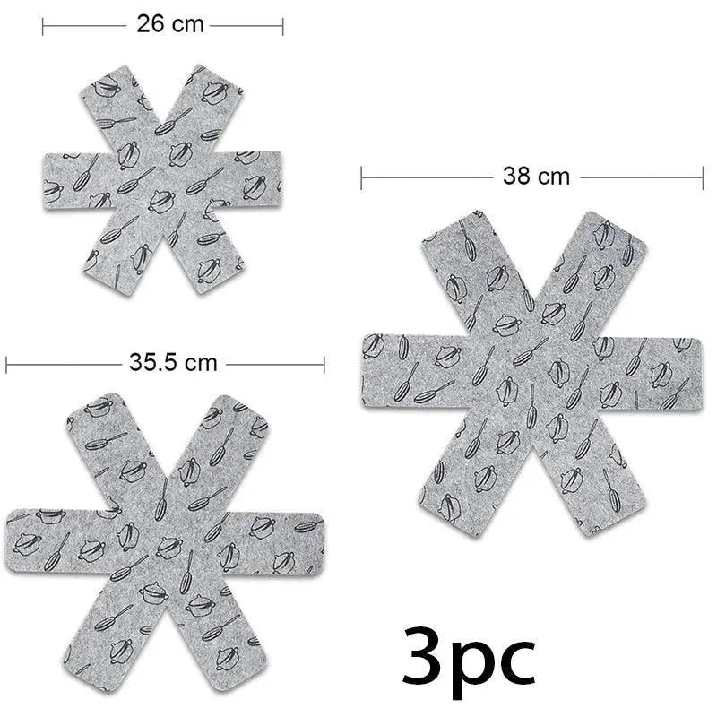 Gray Print Heat Insulation Pan Protectors Cookware Pads — product view 10