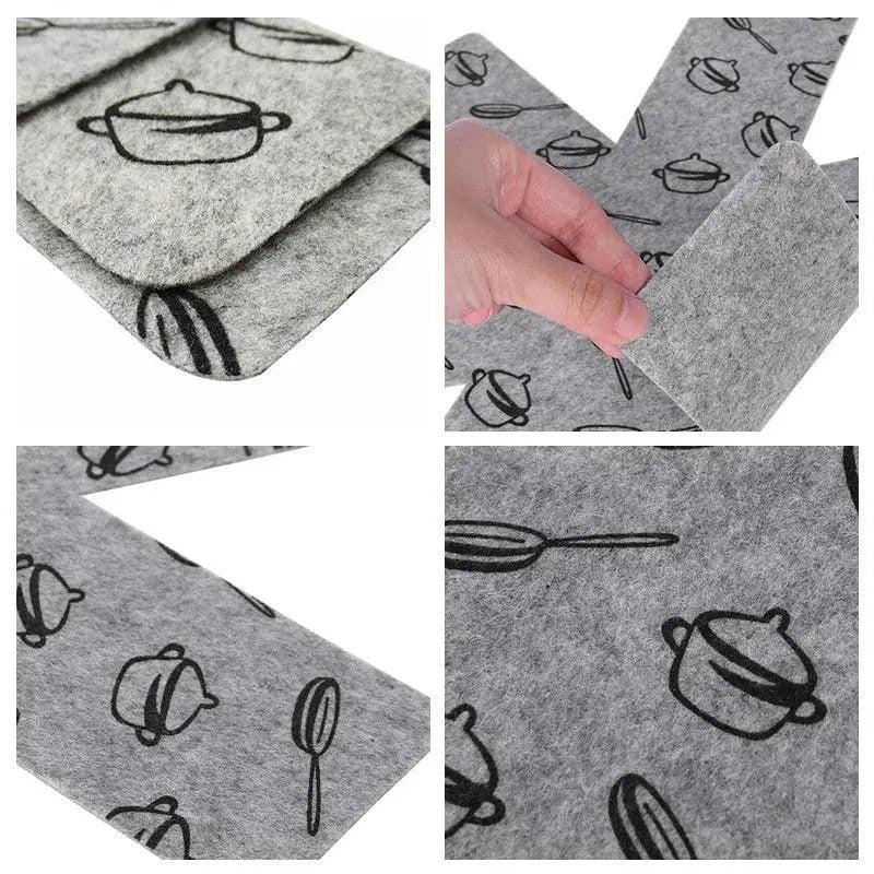 Gray Print Heat Insulation Pan Protectors Cookware Pads