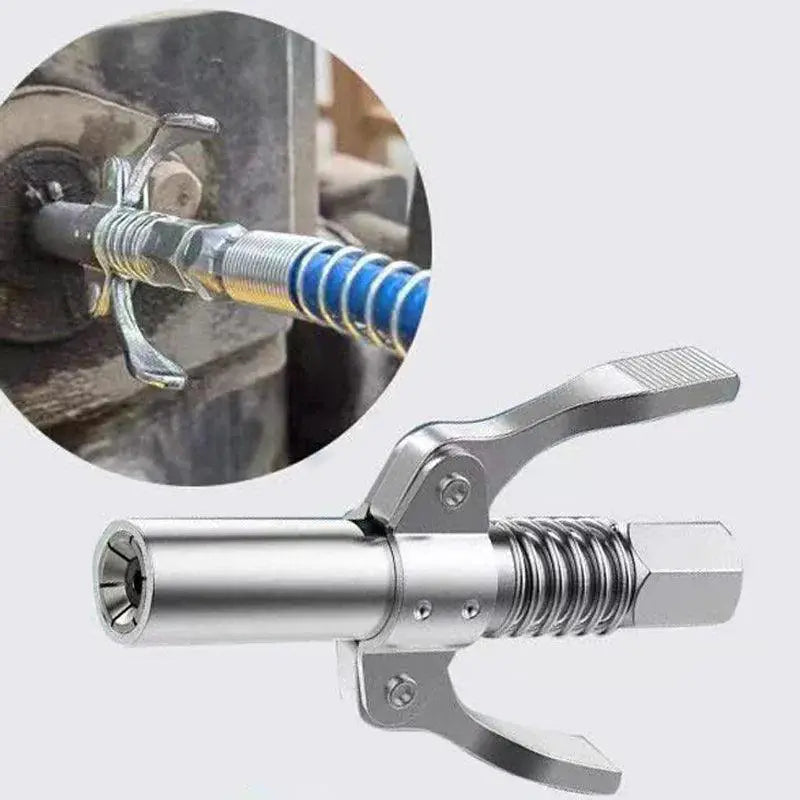 Grease Gun Coupler Leak Free Quick Release High Pressure