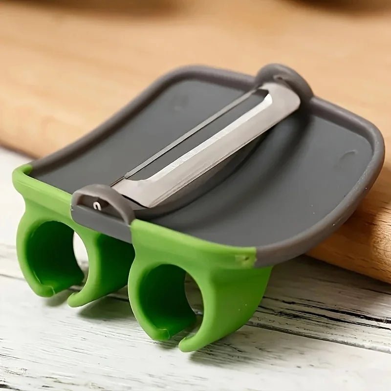 Green Peeler With Stainless Blade Non Slip Grip For Kitchen Camping Outdoor Gear