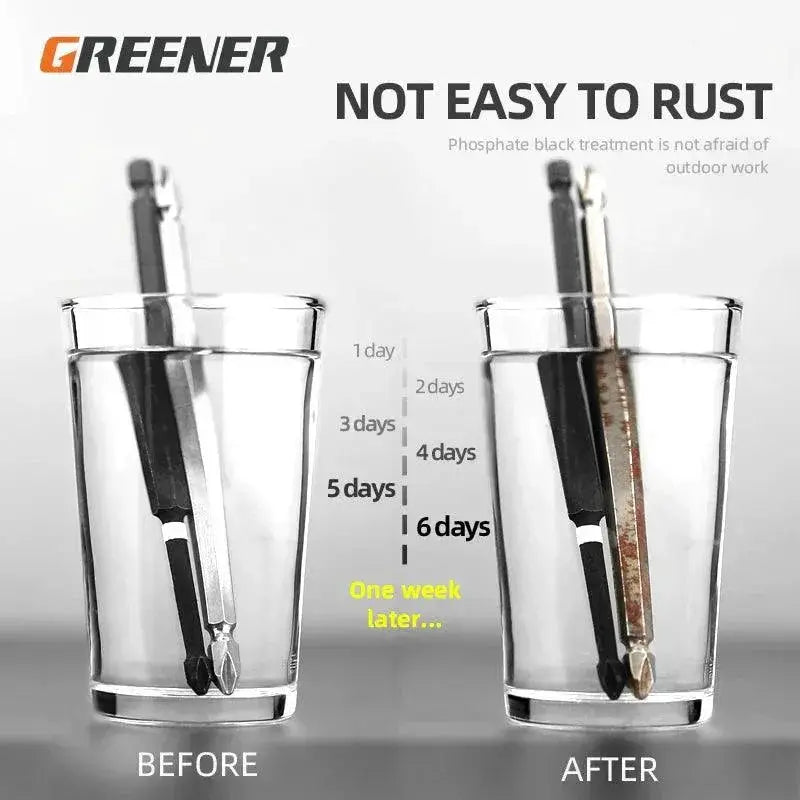 Greener Magnetic Cross Drill Bit Set for Screwdriver
