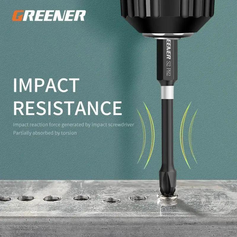 Greener Magnetic Cross Drill Bit Set for Screwdriver