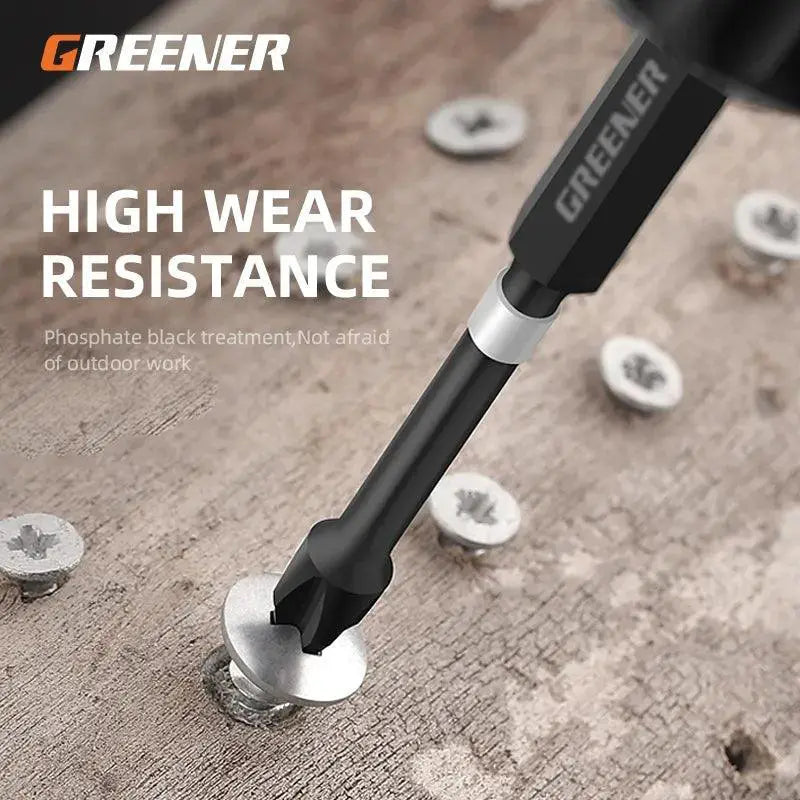 Greener Magnetic Cross Drill Bit Set for Screwdriver