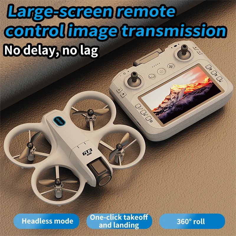 GT3 MAX Drone 8K HD Mini Quadcopter For Kids And Beginners - 4.3 Inch LCD Remote