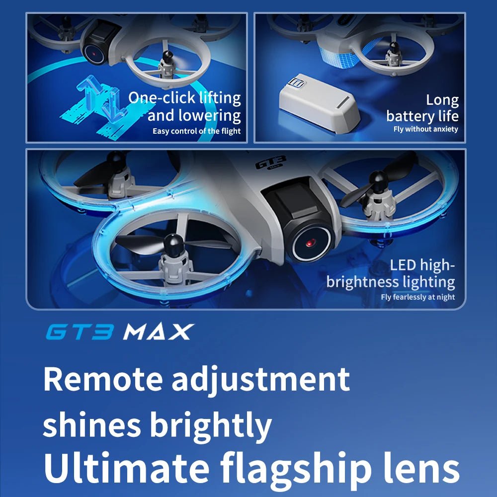 GT3 MAX Mini Drone 5G 8K GPS Pro HD Aerial Quadcopter for Cinematic Travel