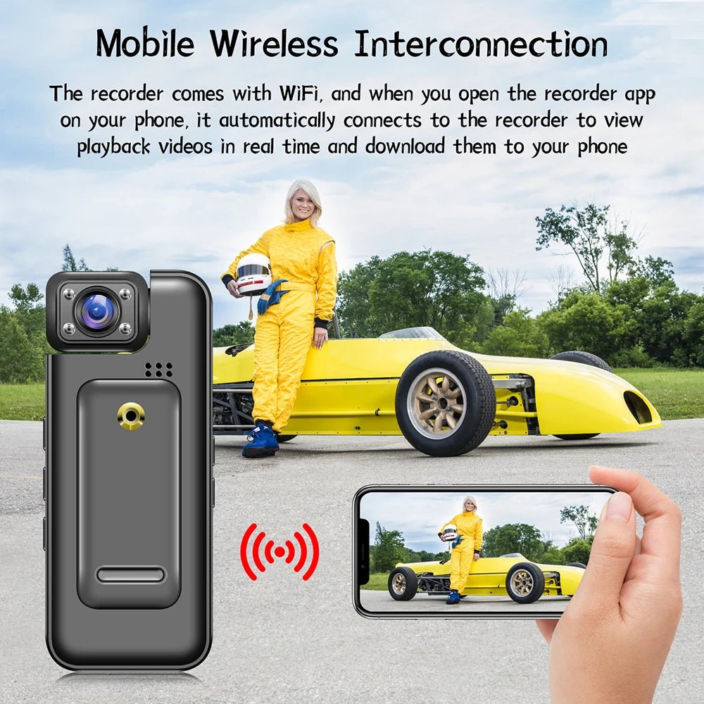 GuardPro Ultra HD 4K WiFi Mini Camera BodyCam Infrared Night Vision - Real Time