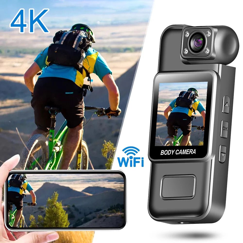 GuardPro Ultra HD 4K WiFi Mini Camera BodyCam Infrared Night Vision - Real Time